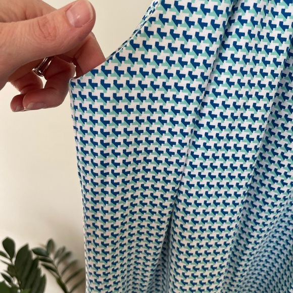 J. McLaughlin Dress Womens Sz Scatalina cloth‎ Built In Bra Halter Nylon Blue - Picture 4 of 10